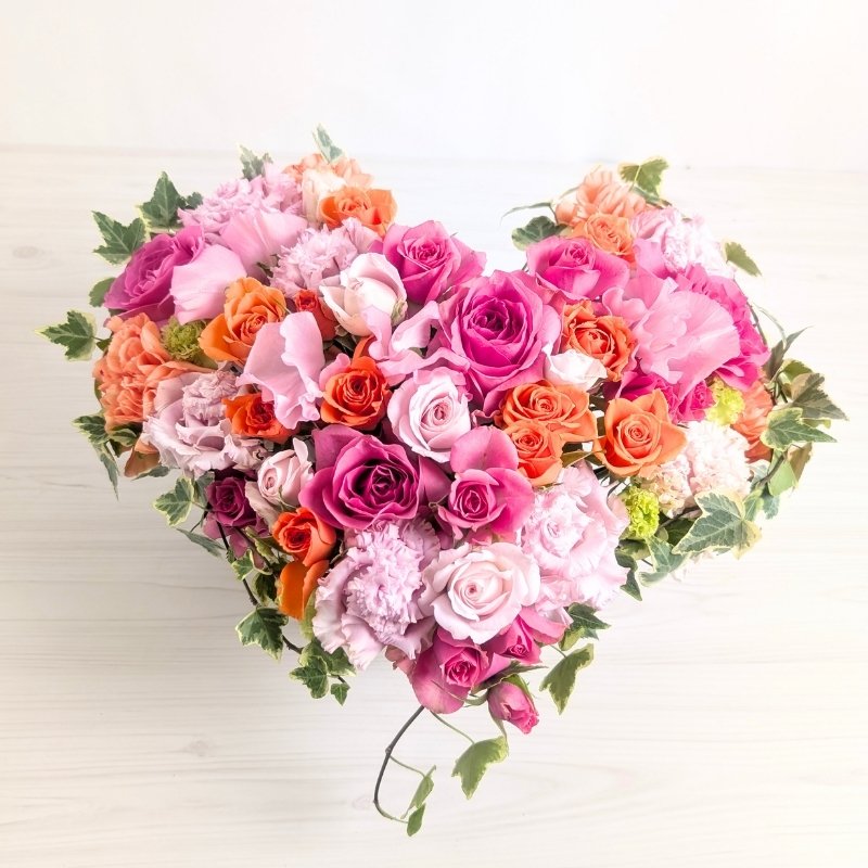 ハート型フラワーギフト リーベ｜愛を伝えるオリジナル造形
