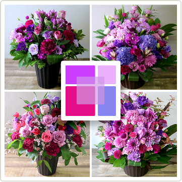 古希や喜寿祝いに贈る濃い紫「ヴィオラ」｜気品あふれる花束・アレンジメント