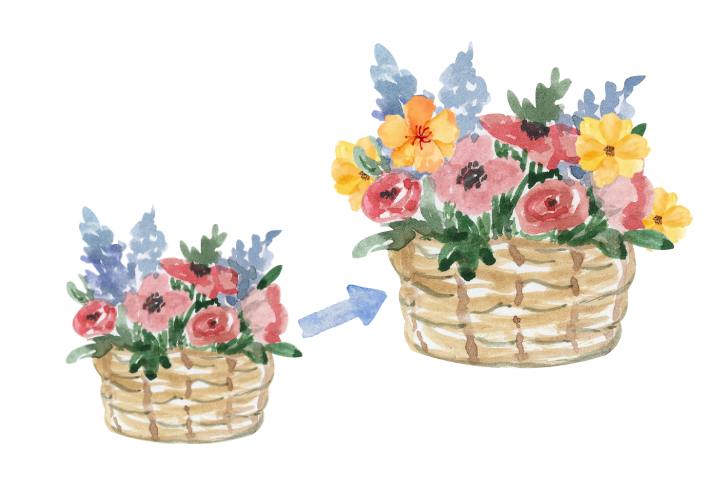 ご希望の色・形・サイズでオーダーできる、特別なカスタムメイドフラワーギフト