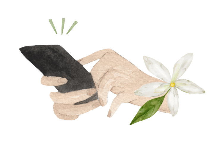 お花選びに迷った際は、LINEや電話で気軽に相談できるコンシェルジュサービス