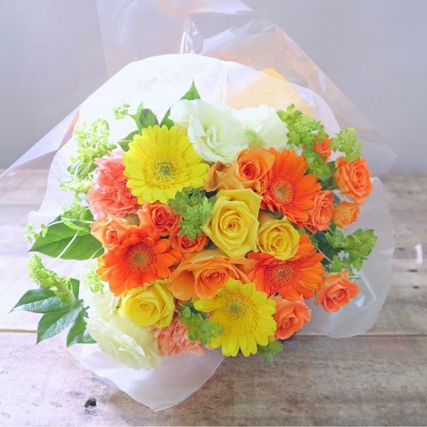 黄色の花 オレンジ色の花 ビタミンカラー｜花束とプレゼント