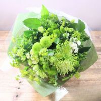 白グリーンのお花・プレゼント】花束「みどり」 おしゃれな MSサイズ
