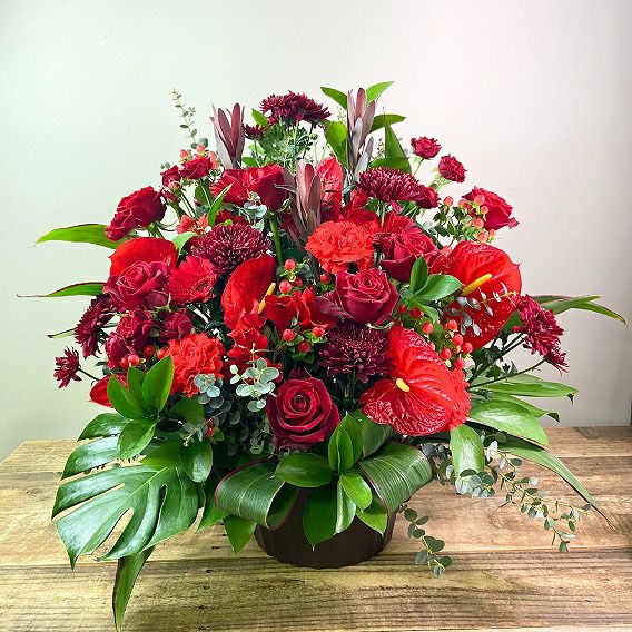 フラワーアレンジメント 2点 オーダー商品 創立記念日 創立記念】お祝い 見ごたえあるアレンジメント 2Lサイズ