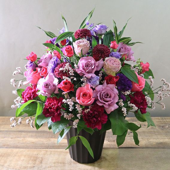 落成祝いの花・竣工祝いの花。会社・取引先に贈るお祝い花・お祝いアレンジメント フラワーギフト