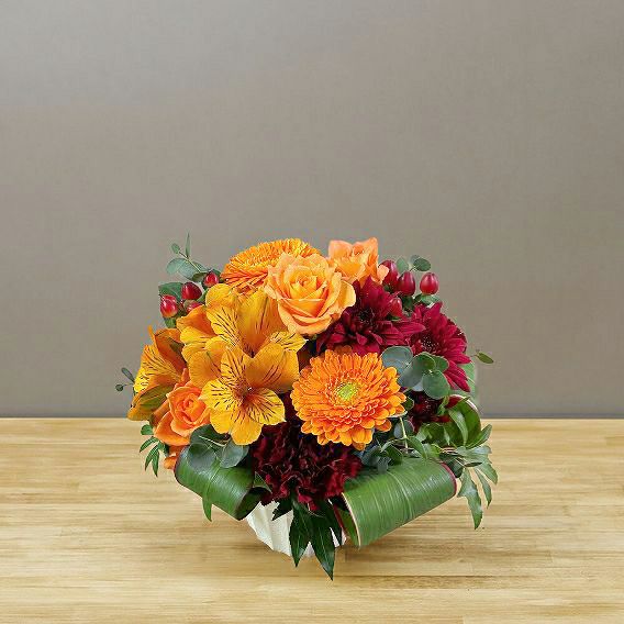 落成祝いの花・竣工祝いの花。会社・取引先に贈るお祝い花・お祝いアレンジメント フラワーギフト