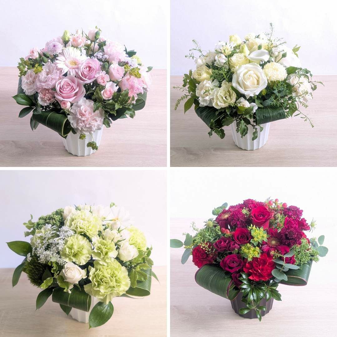 就任記念祝いの花。社長就任のお祝いに贈る花ギフト　小さめアレンジメント