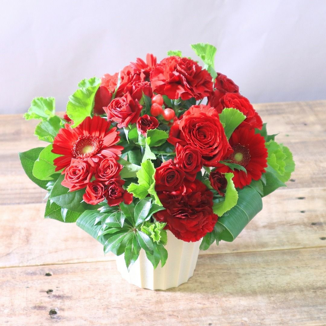 長寿祝いの花。父母・祖父母の誕生日に贈る花束・お祝いアレンジメント・お花のプレゼント