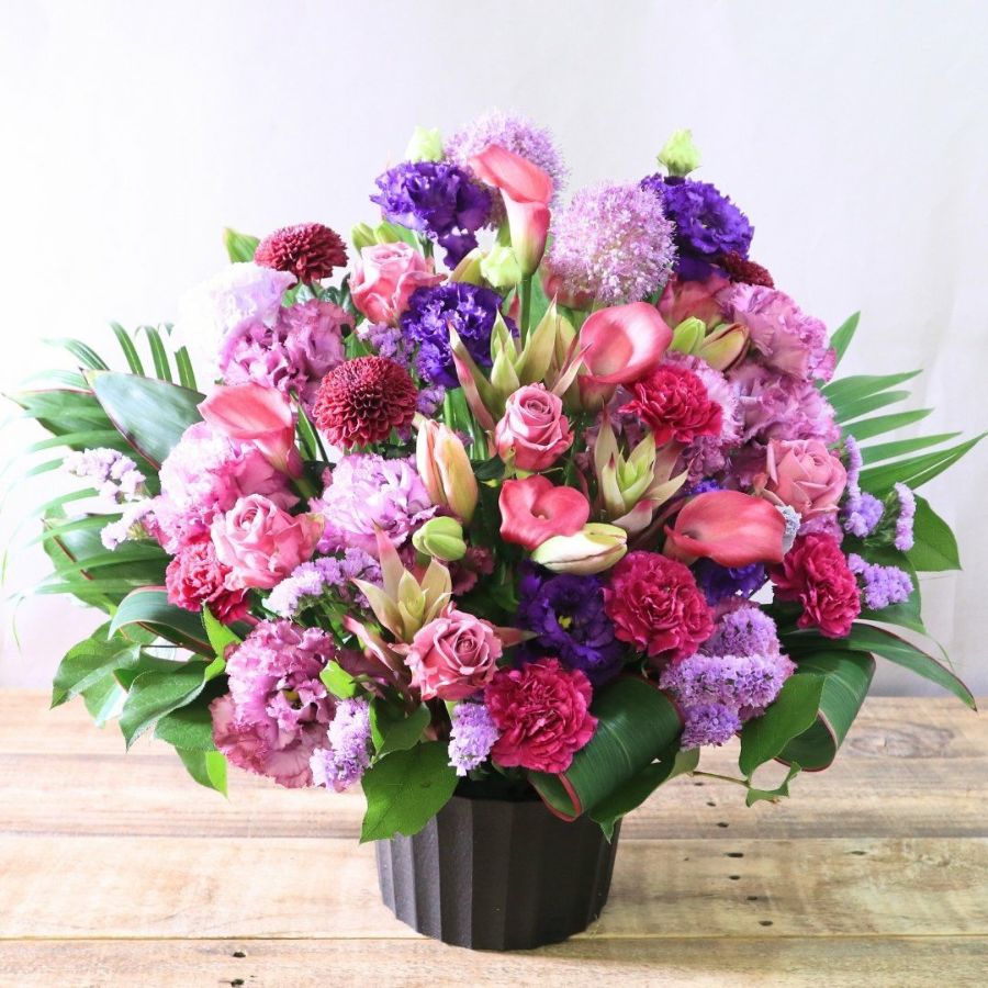 古希祝いのお花。70歳・古希を祝う花束・アレンジメント・お花のプレゼント。フラワーギフトの贈り物