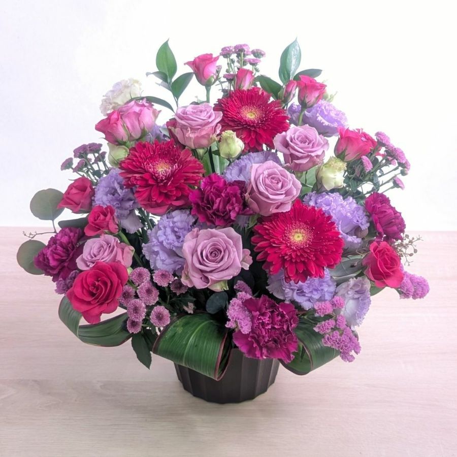 古希祝いのお花。古希、喜寿のお祝いに贈るフラワーギフト。
