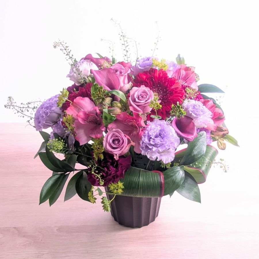 古希祝いのお花。古希、喜寿のお祝いに贈るフラワーギフト。