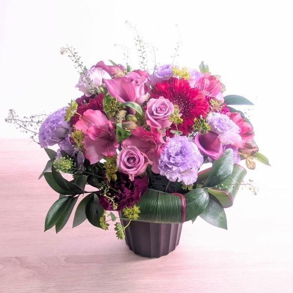 古希祝いのお花。古希、喜寿のお祝いに贈るフラワーギフト。