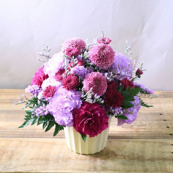 古希祝いのお花。70歳・古希を祝う花束・アレンジメント・お花のプレゼント。フラワーギフトの贈り物