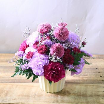 古希祝いのお花。70歳・古希を祝う花束・アレンジメント・お花のプレゼント。フラワーギフトの贈り物