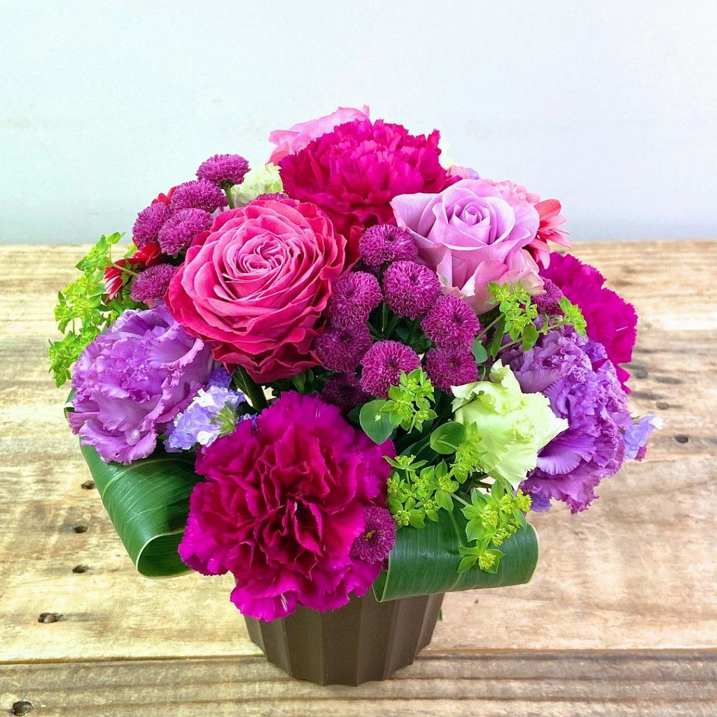 古希祝いのお花。古希、喜寿のお祝いに贈るフラワーギフト。