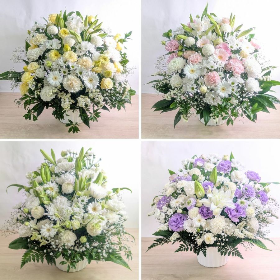 十三回忌のお供え花。ご家族やご友人の十三回忌法要、ご実家に贈るお供えの花です。