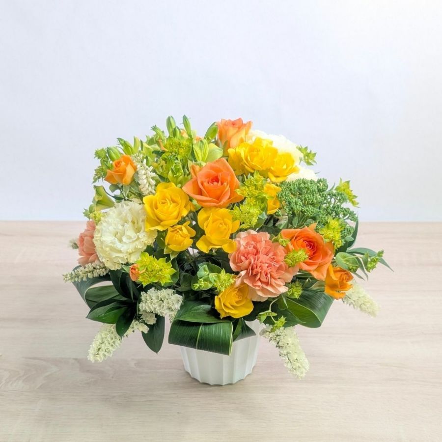 自宅療養中のお見舞い花。療養中、家で休職中の人へ贈るお花の贈り物。フラワーギフト