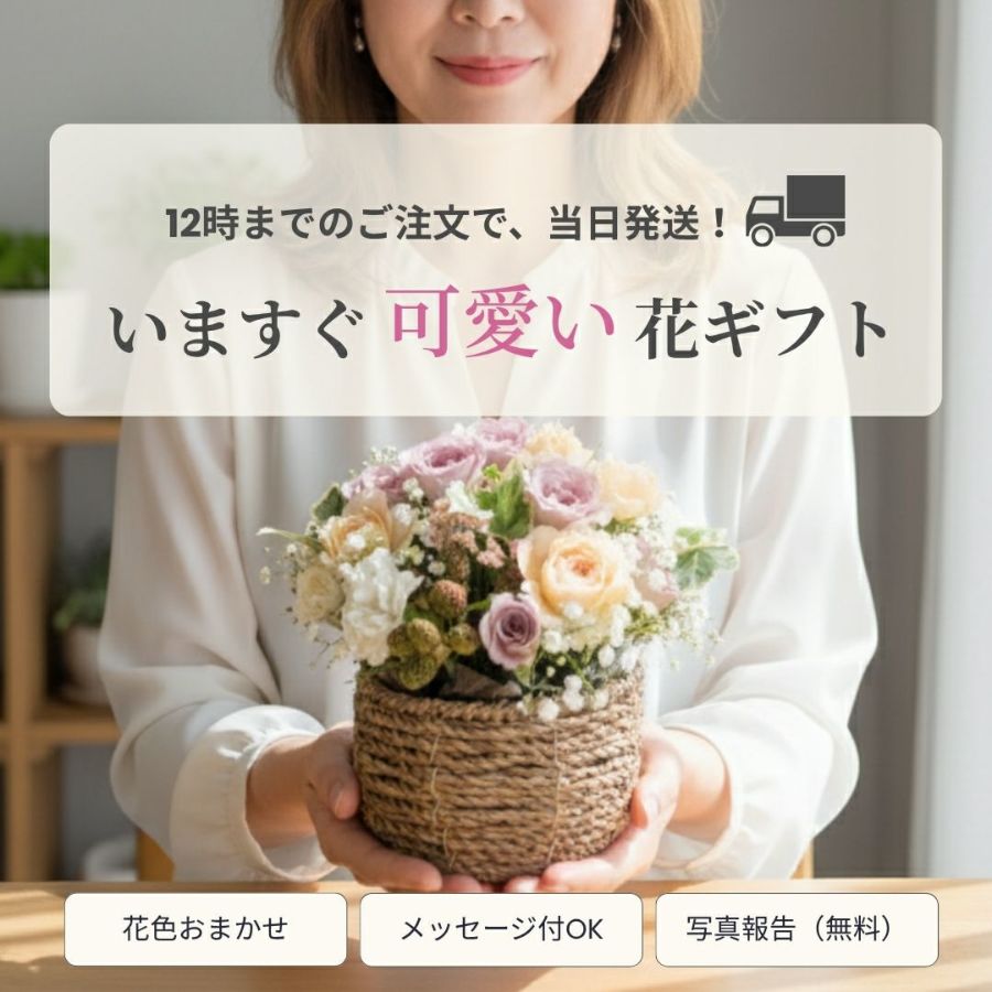 即日発送｜いますぐ「可愛い」花ギフト｜アレンジメント〈スマイル〉  ｜お花のプレゼント・花ギフト通販 ｜フラワーギフト花以想（はないも）