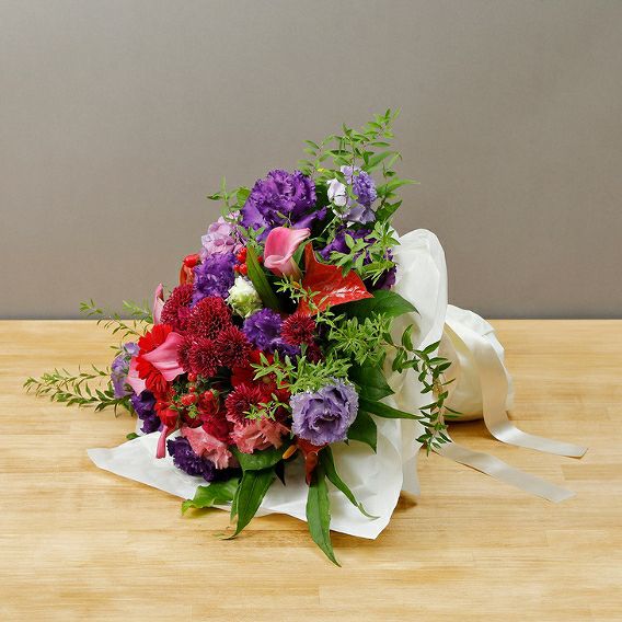 お祝い花束・おしゃれに贈る大きめブーケ】花束 L ｜お花のプレゼント