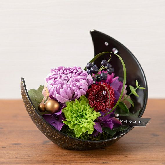 【お供えプリザーブドフラワー】「月明かり」｜おしゃれな花束・アレンジ通販【最短翌日着】｜花以想（はないも）