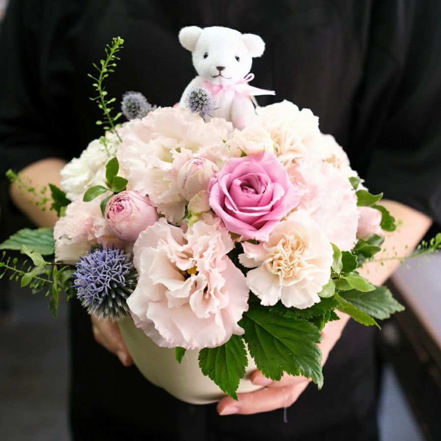 【可愛いクマちゃんと贈る】Maman（ママン） | フラワーギフト 通販｜Hanaimo（花以想）フラワーギフト（花以想）