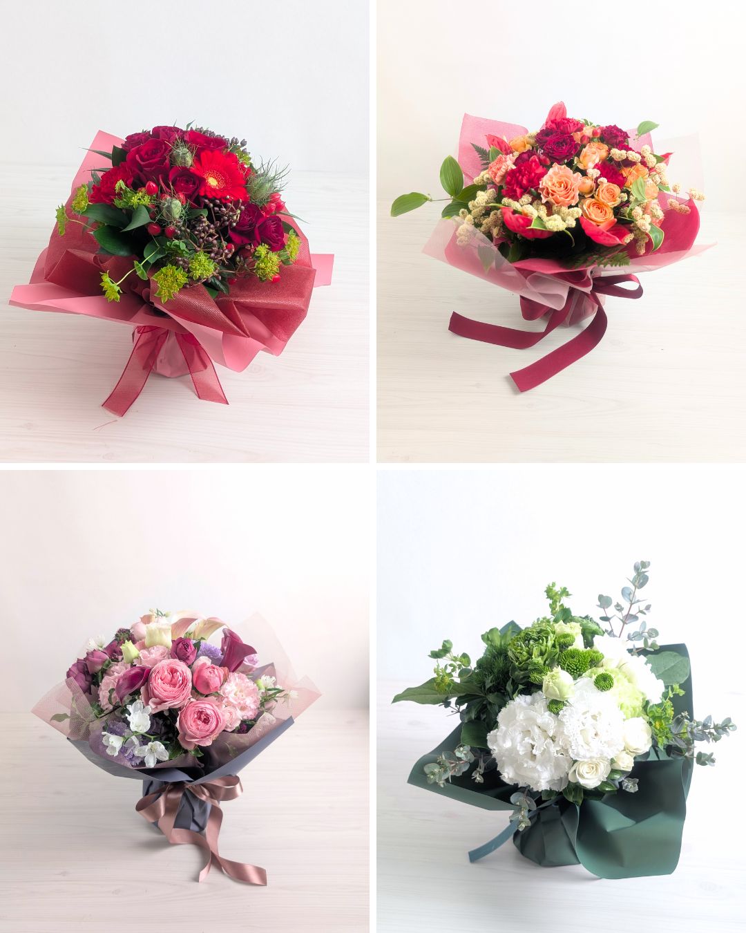 そのまま飾れる花束、スタンドブーケ。もらって嬉しい花束のプレゼント　華やかサイズ