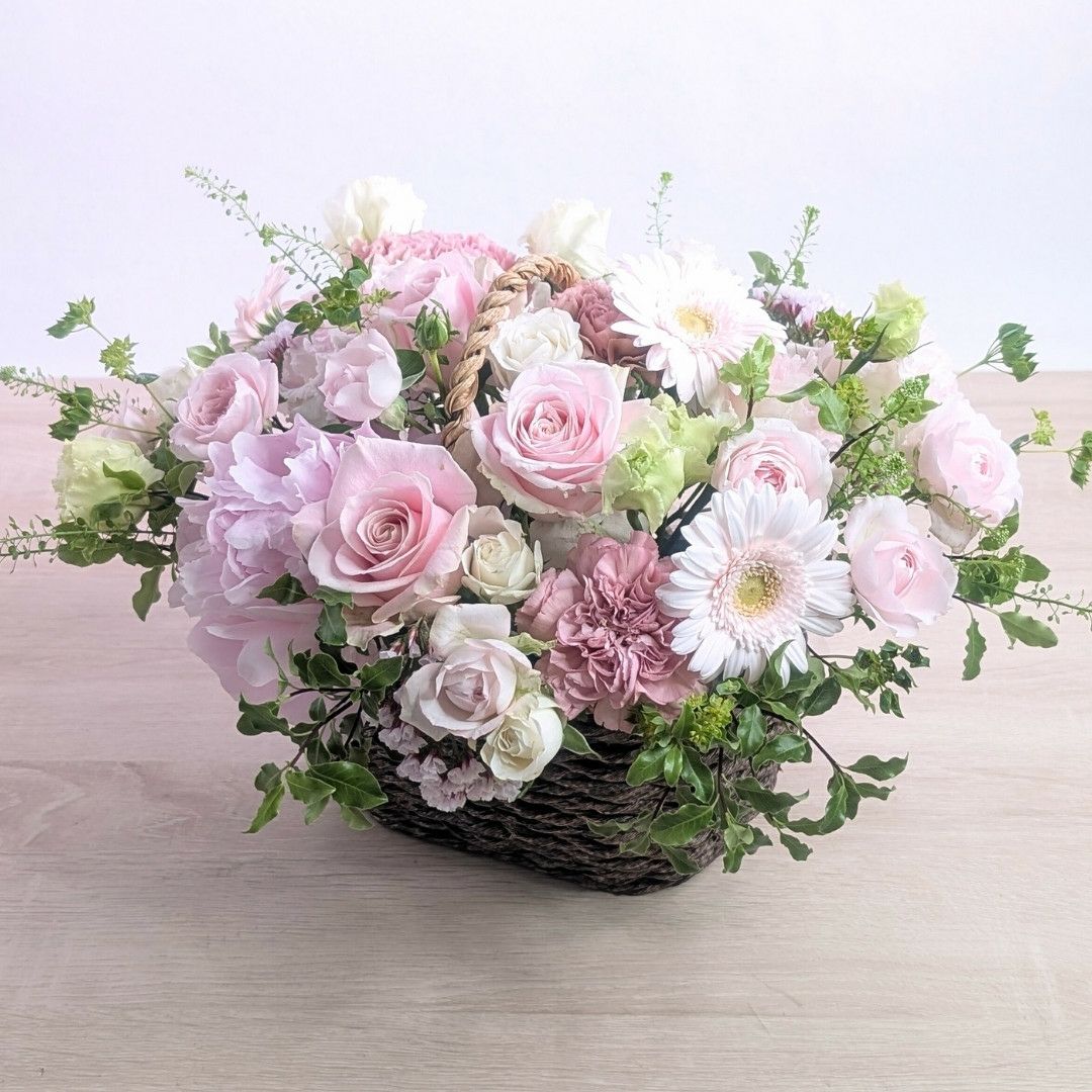 おしゃれなフラワーバスケット　Lサイズ