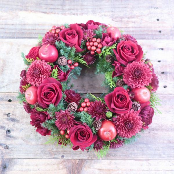 クリスマスギフト　クリスマスアレンジメント　Xmasに贈るお花のプレゼント