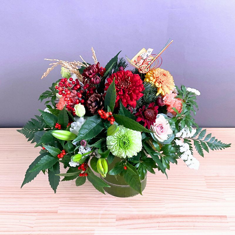 クリスマスギフト　クリスマスアレンジメント　Xmasに贈るお花のプレゼント