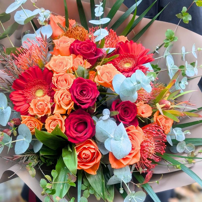 秋の花束　秋色ブーケ　秋に贈るお花の贈り物　フラワーギフト