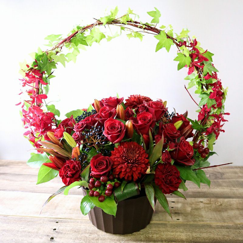 クリスマスギフト　クリスマスアレンジメント　Xmasに贈るお花のプレゼント