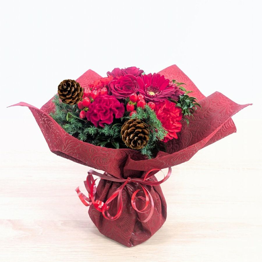 クリスマスギフト　クリスマスアレンジメント　Xmasに贈るお花のプレゼント