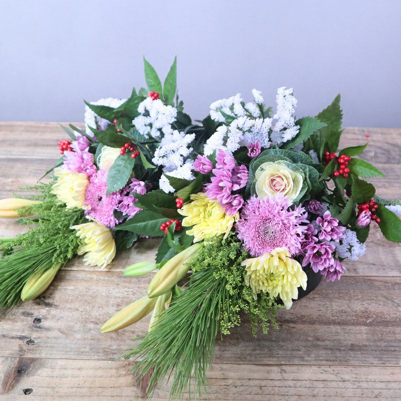 お正月の花　新年を迎える生花アレンジメント