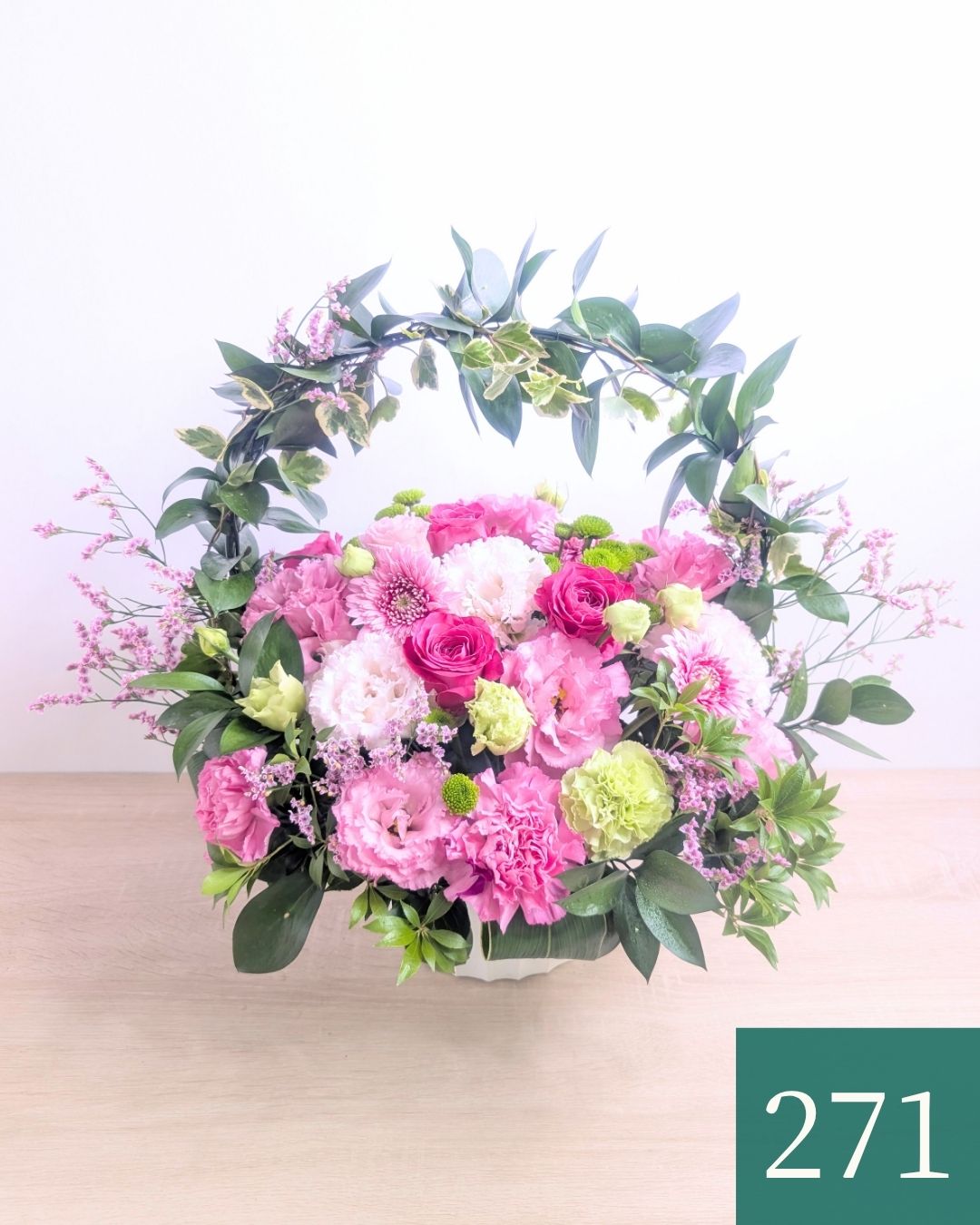 【絆つたえるアーチ型】Lien（リアン）/ピンク「ルージュ」  | 東京花屋｜お花のプレゼント・お花ギフト 通販｜フラワーギフト 花以想（はないも）