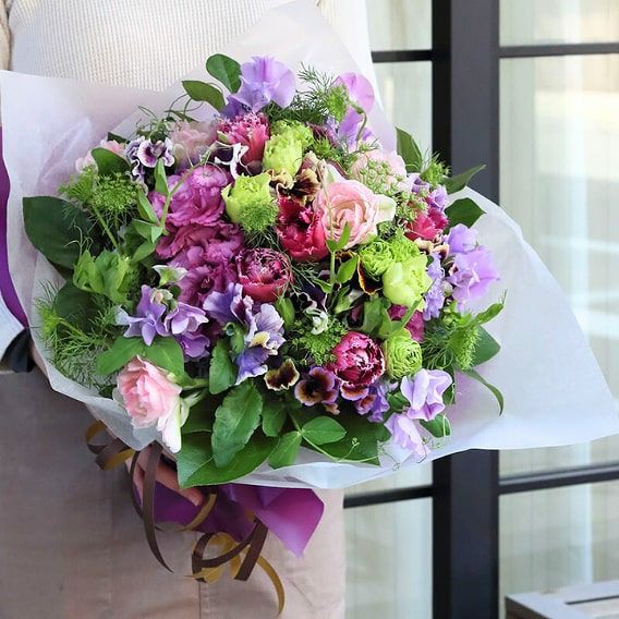 【70歳 古希お祝い花】花束「ヴィオラ」L