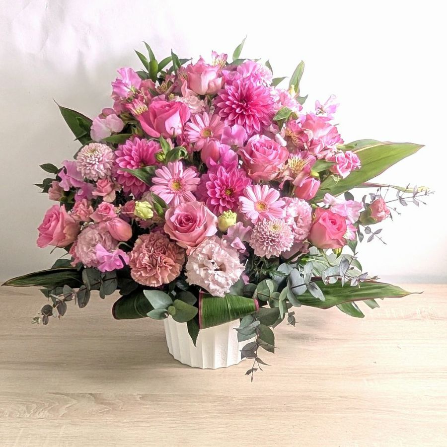 米寿88歳を祝う花。長寿祝いの花束・アレンジメント 。父母・祖父母に喜ばれるお花の贈り物