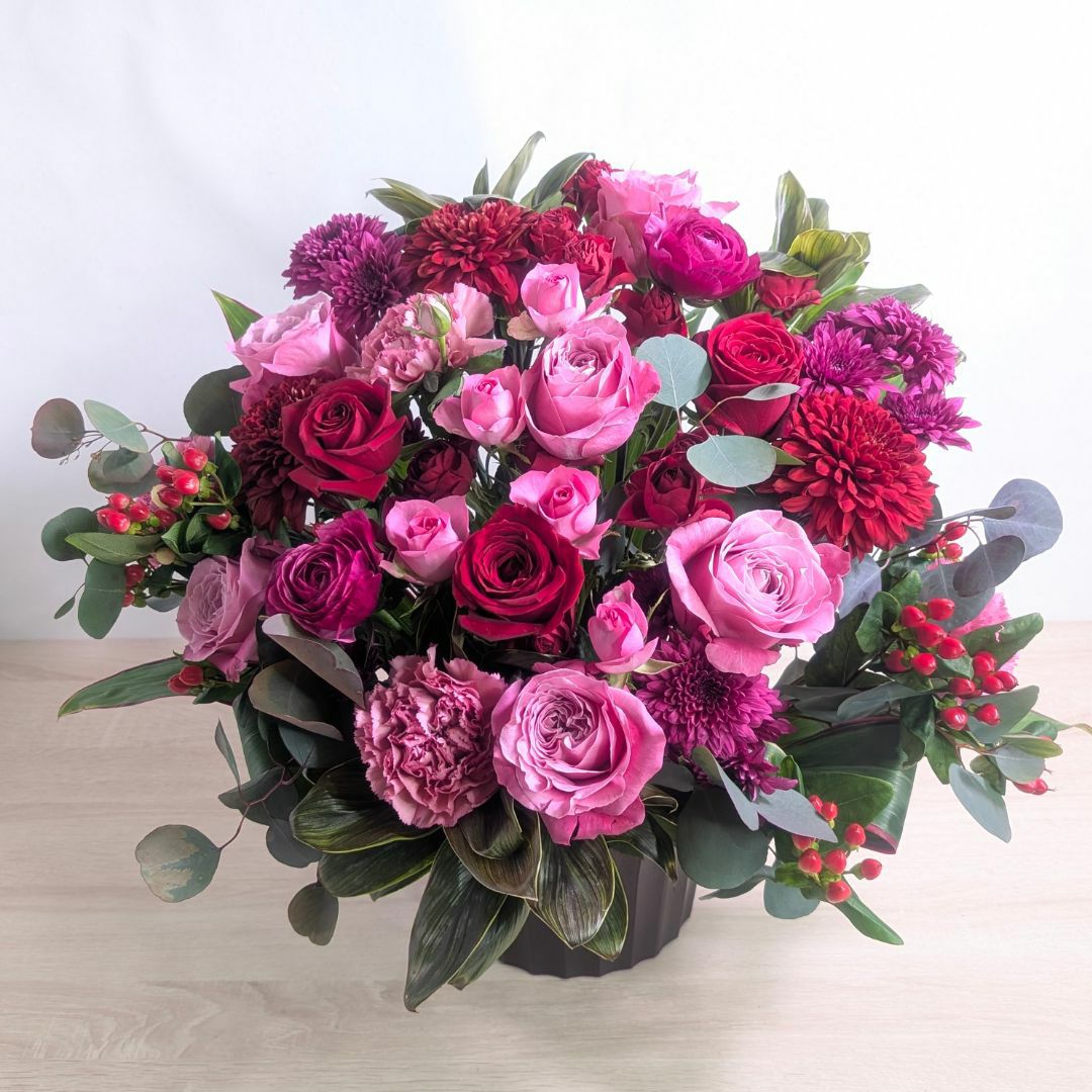 米寿88歳を祝う花。長寿祝いの花束・アレンジメント 。父母・祖父母に喜ばれるお花の贈り物