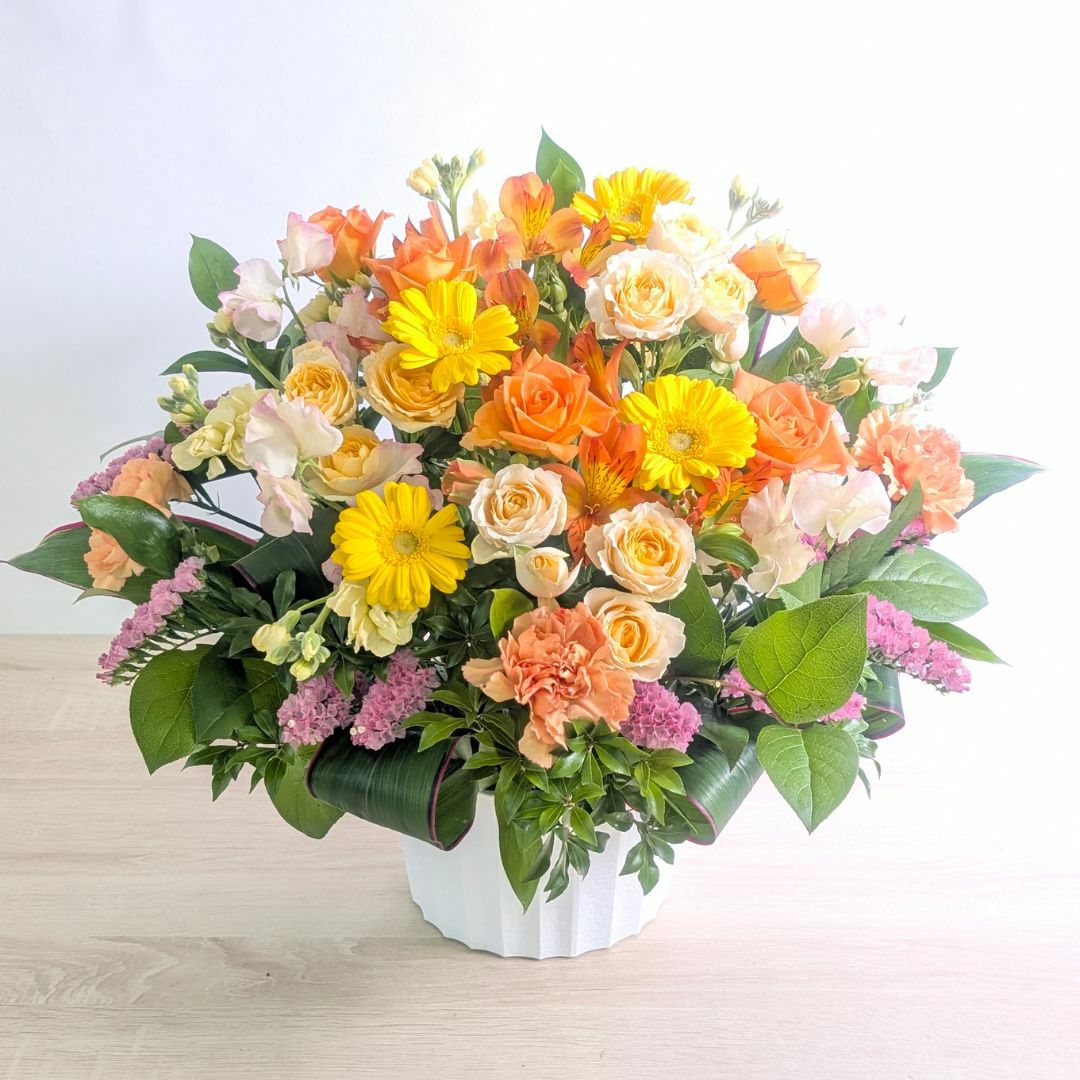 米寿88歳を祝う花。長寿祝いの花束・アレンジメント 。父母・祖父母に喜ばれるお花の贈り物
