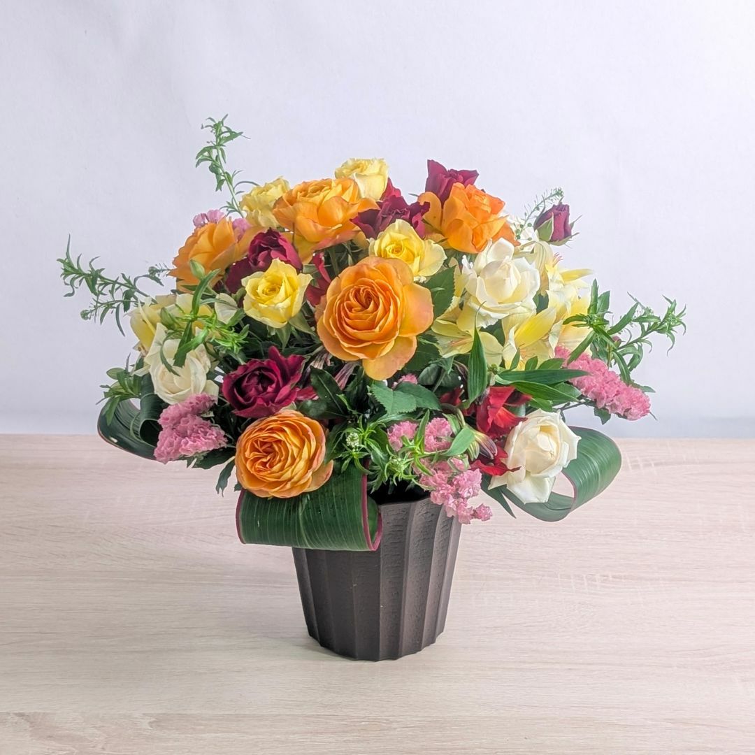 米寿88歳を祝う花。長寿祝いの花束・アレンジメント 。父母・祖父母に喜ばれるお花の贈り物