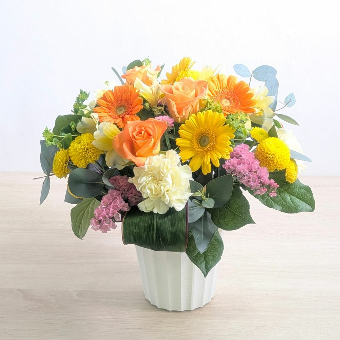米寿88歳を祝う花。長寿祝いの花束・アレンジメント 。父母・祖父母に喜ばれるお花の贈り物