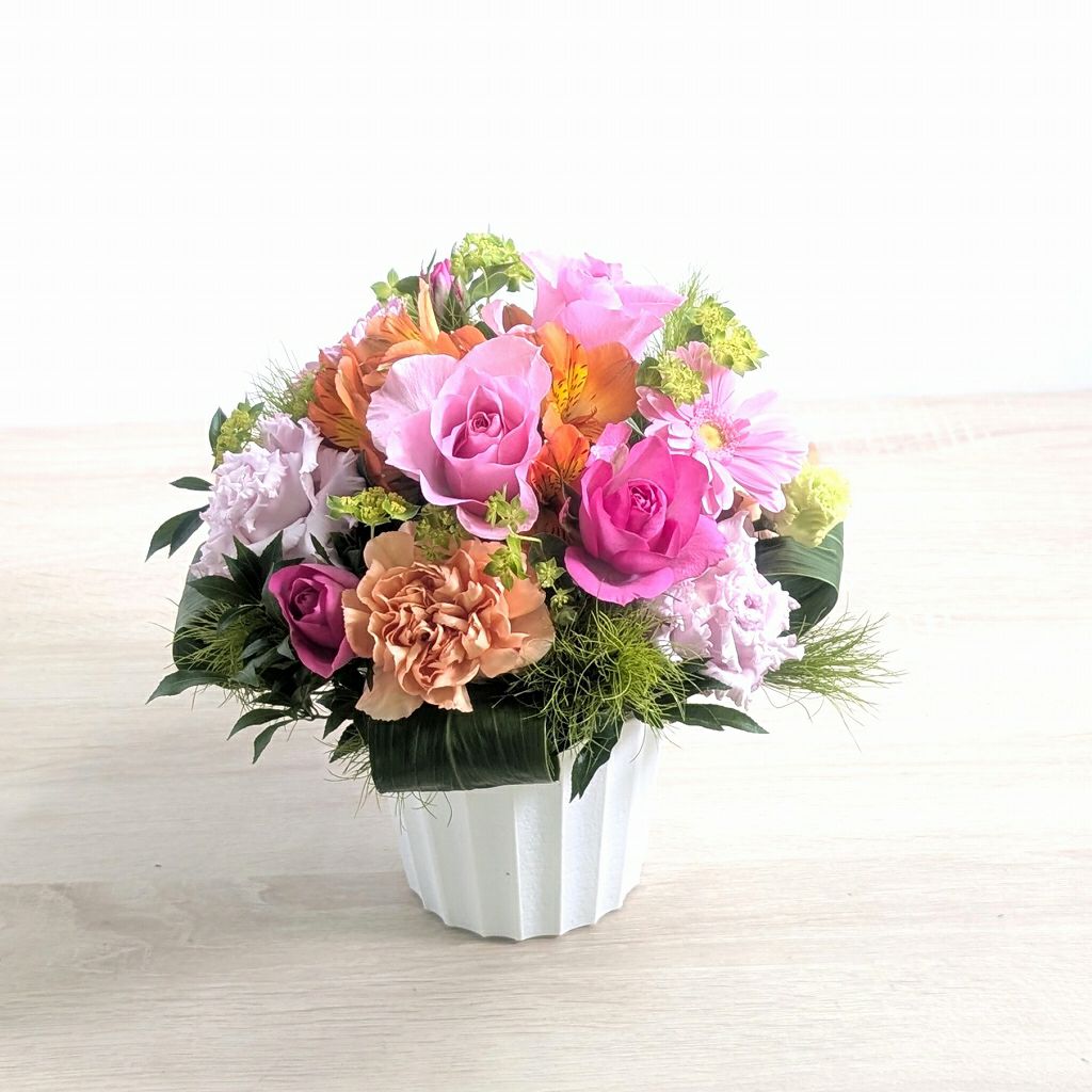 米寿88歳を祝う花。長寿祝いの花束・アレンジメント 。父母・祖父母に喜ばれるお花の贈り物