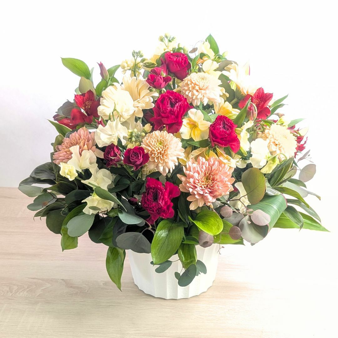 米寿88歳を祝う花。長寿祝いの花束・アレンジメント 。父母・祖父母に喜ばれるお花の贈り物