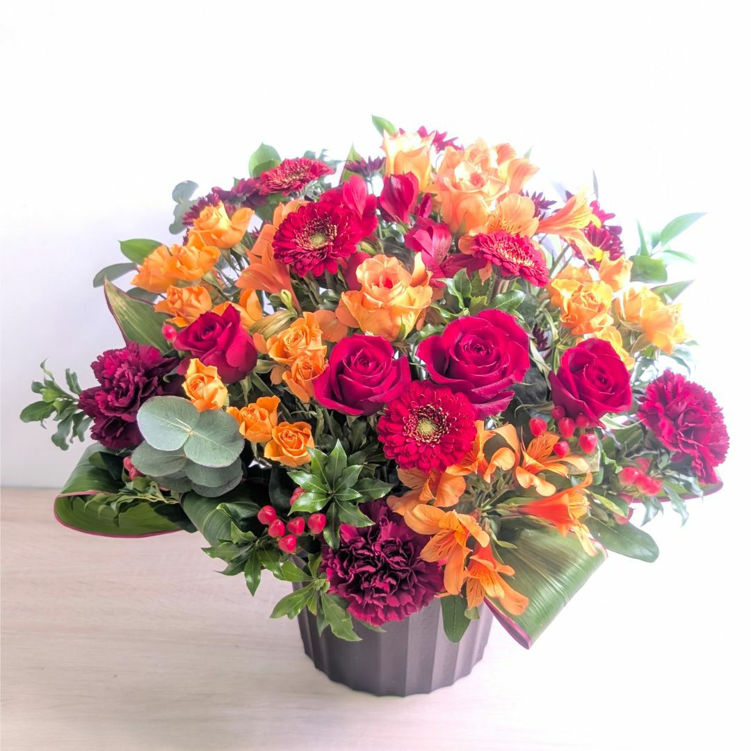 米寿88歳を祝う花。長寿祝いの花束・アレンジメント 。父母・祖父母に喜ばれるお花の贈り物