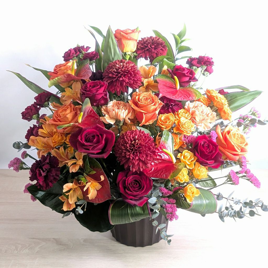 米寿88歳を祝う花。長寿祝いの花束・アレンジメント 。父母・祖父母に喜ばれるお花の贈り物