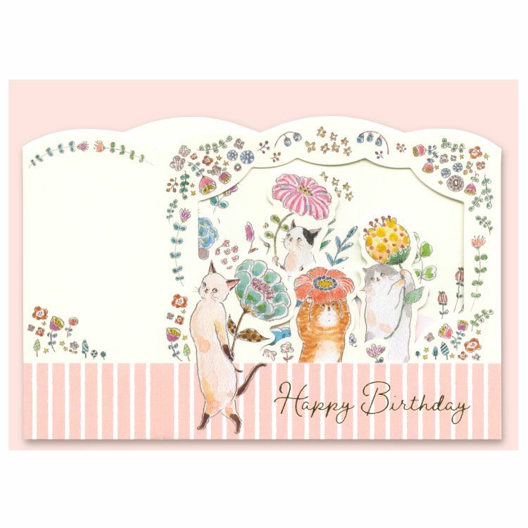 【お花と贈る】トコロコムギ　グリーティングカード　花（誕生日）