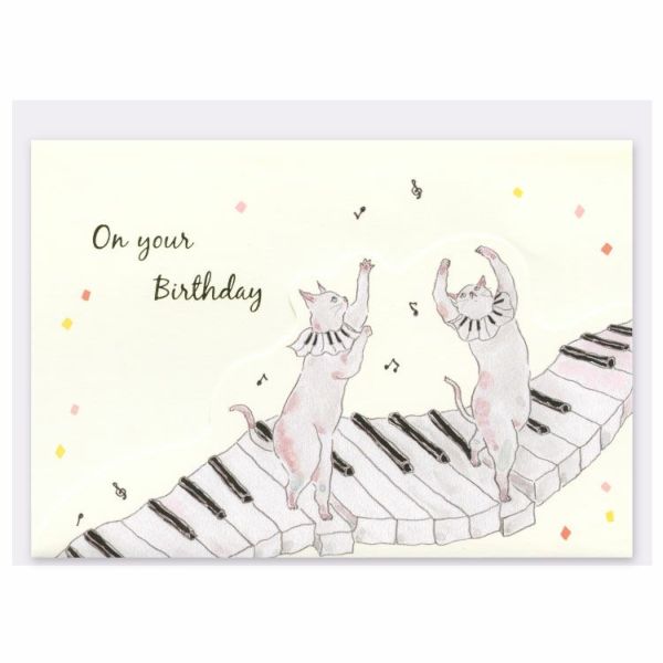 【お花と贈る】トコロコムギ　グリーティングカード　音楽（誕生日）