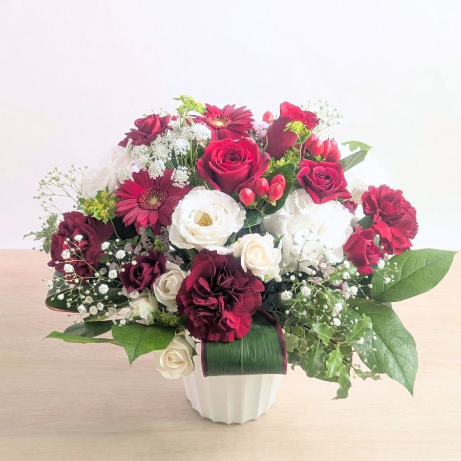 80歳 傘寿祝いの花｜誕生日プレゼントに｜父・おじいちゃん・男性におすすめ｜アレンジメント「ことぶき」選ばれてるMSサイズ