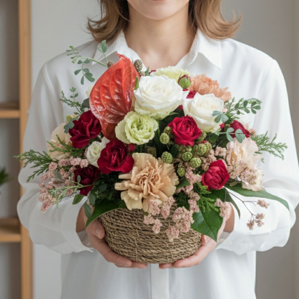 誕生日・記念日に贈る花。花屋におまかせアレンジメント・花束