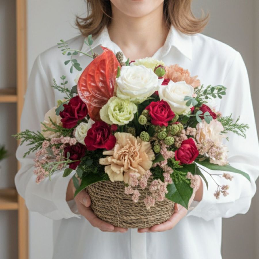 誕生日・記念日に　選ばれる花ギフト　花屋におまかせアレンジメント