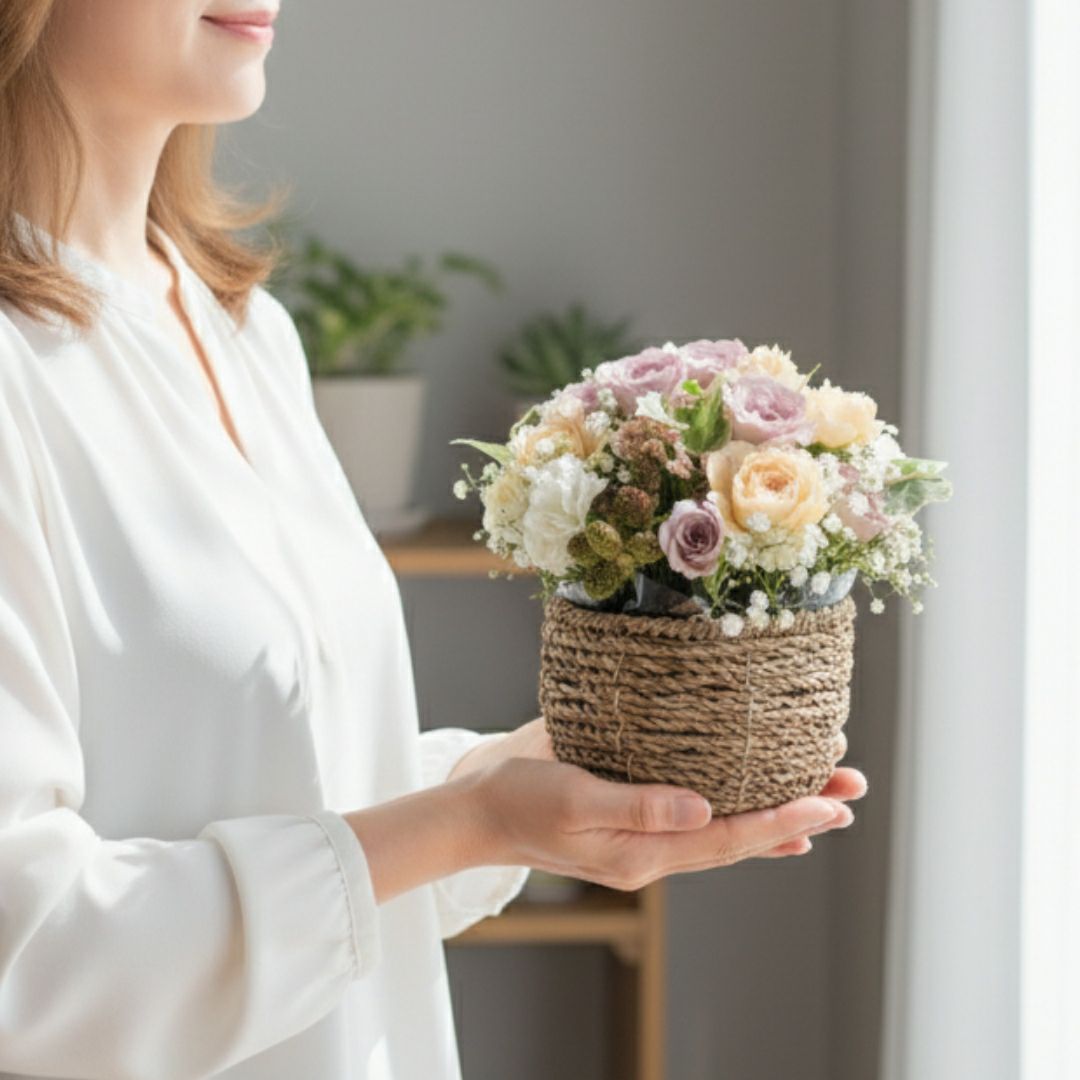 誕生日・記念日に贈る花。花屋におまかせアレンジメント・花束