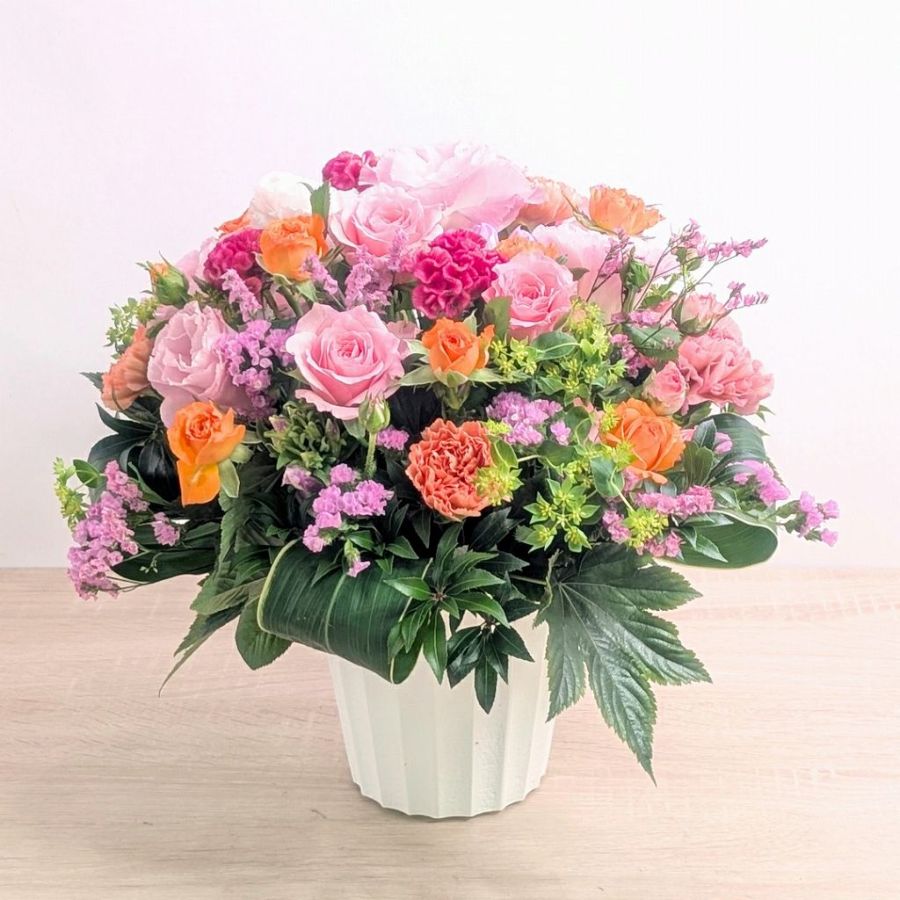 90歳 卒寿祝いの花｜誕生日プレゼントに｜父母・おじいちゃん・男性におすすめ｜アレンジメント「キャンディ」人気の MSサイズ
